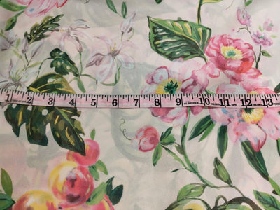 Imported Georgette digital print fabric pastel floral [15882]