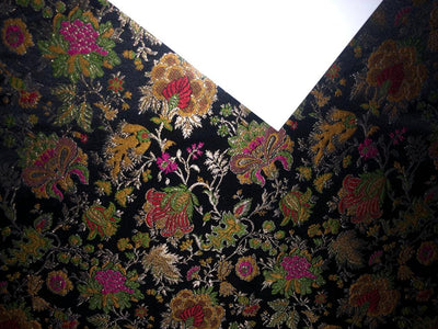 Silk Brocade fabric 44" wide Floral Jacquard KING KHAB available in 4 colors BRO917