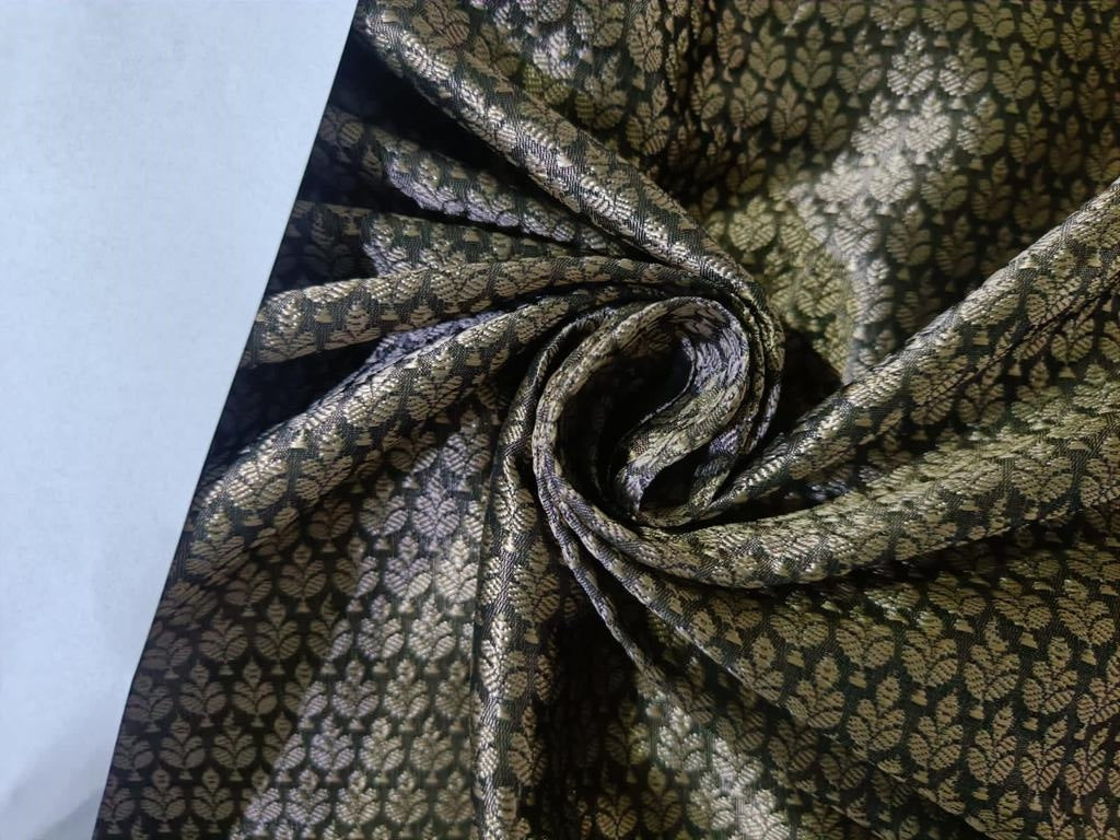 Black Gold Silk Brocade JV-1528/01 Fabric