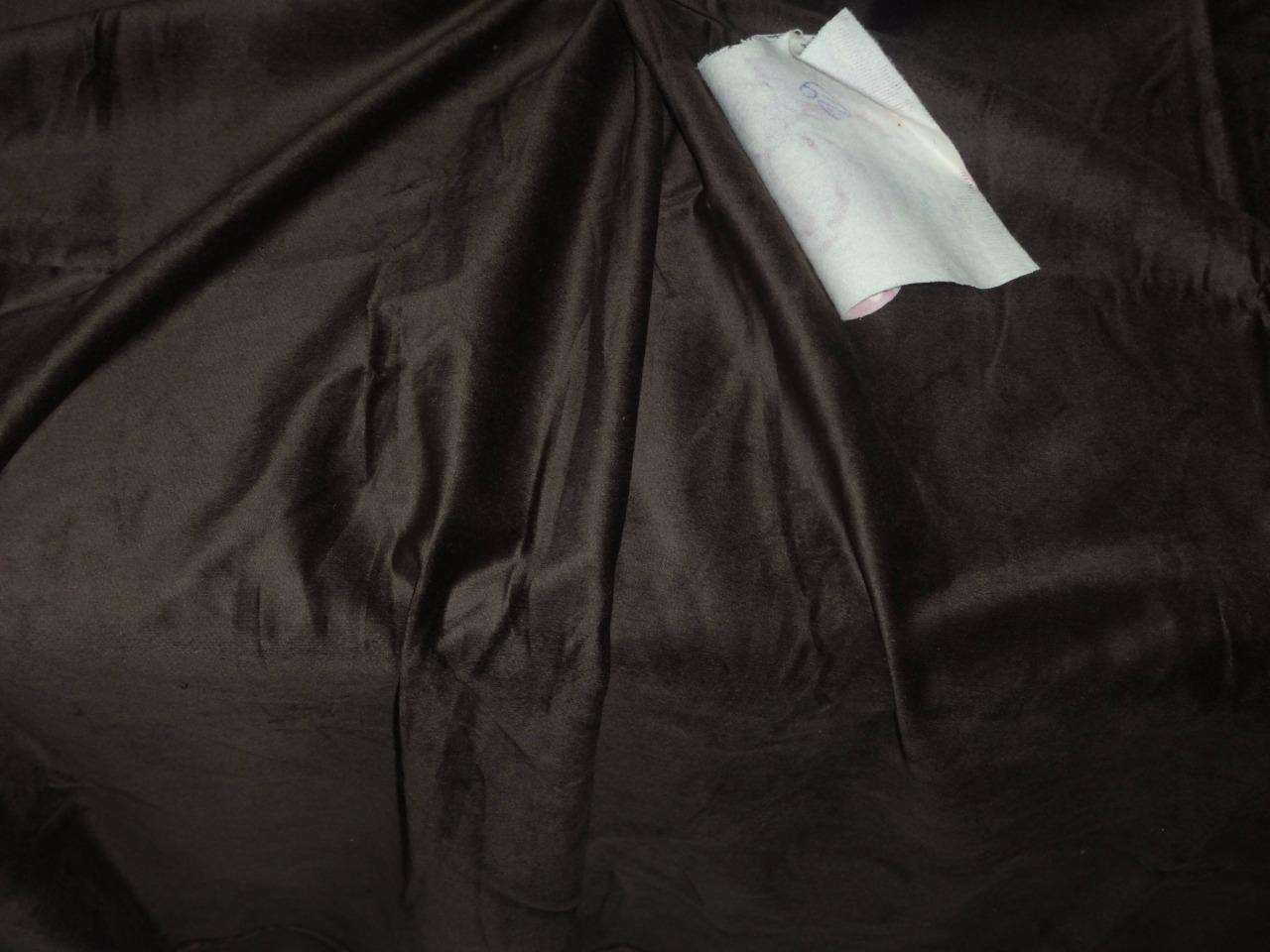 100% Cotton Velvet Coffee Brown Fabric ~ 44&quot; wide