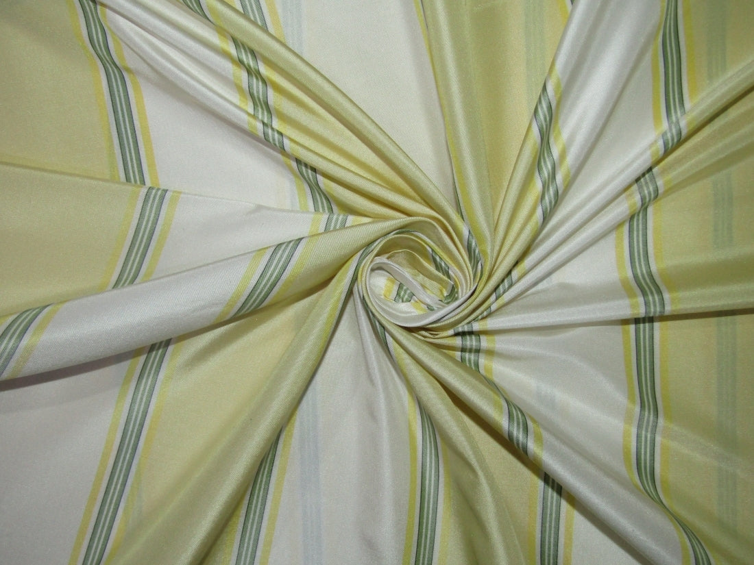  100% Pure Silk Taffeta Fabric Two Tone Green x Gold 54