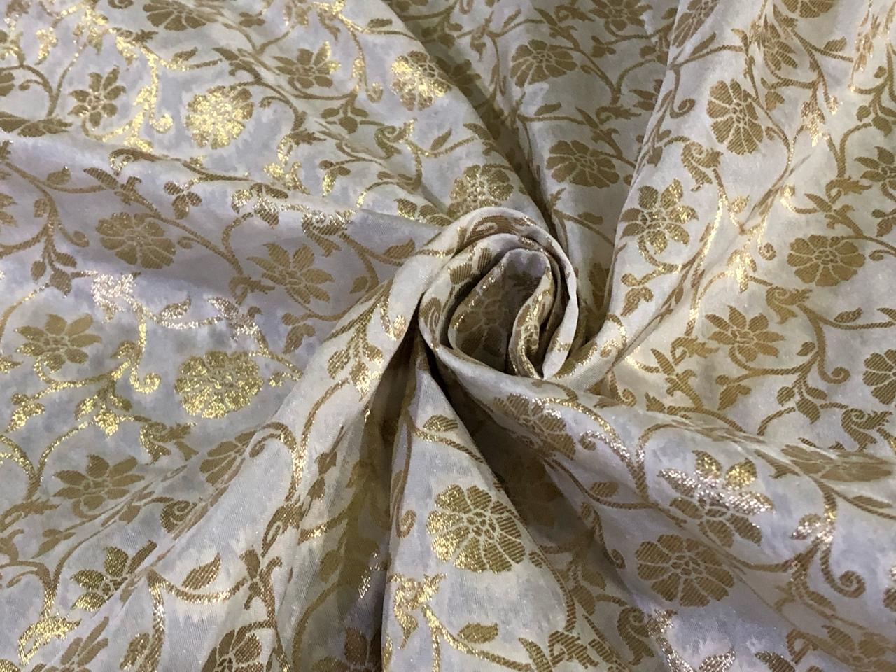 Rose Gold/Ivory Silk Brocade JV-1546 Fabric main image 1