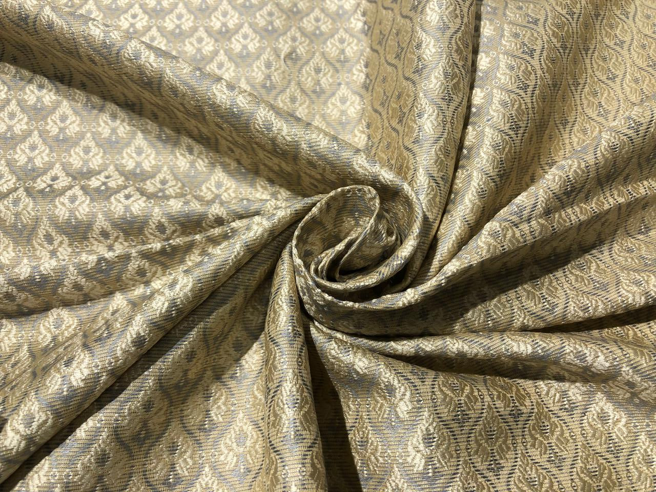 Cream/Gold Silk Brocade JV-1482 Fabric main image 1