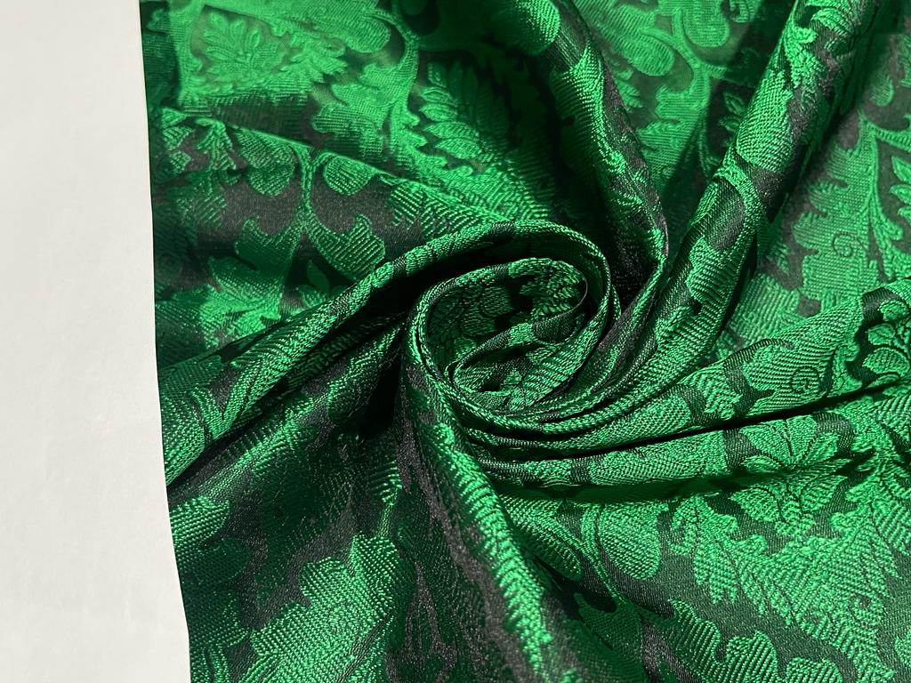 Emerald Green/Multicolor Broacade Fabric main image 0