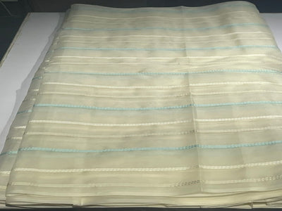 100% silk organza stripes fabric 54" wide [12130]