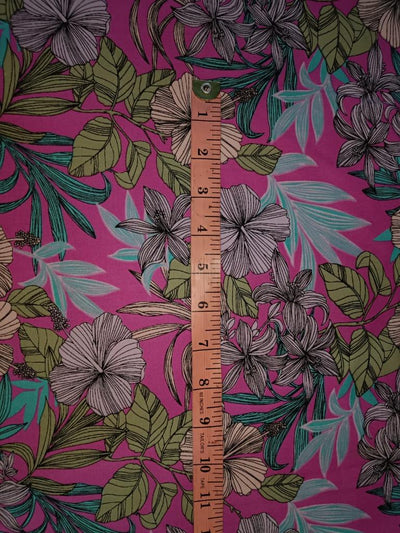 100% Rayon Digital Print fabric 58" wide  available in four different colors and designs [12744-12747]