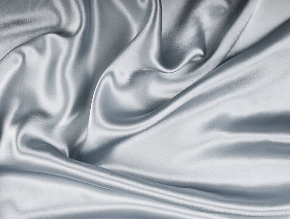 Silver viscose modal satin weave fabric 44" wide [10447]