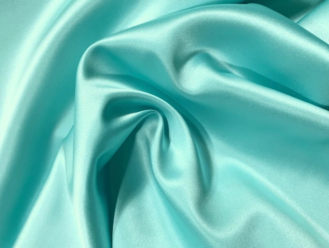 Ocean Blue viscose modal satin weave fabric ~ 44&quot; wide.(108)[2197]
