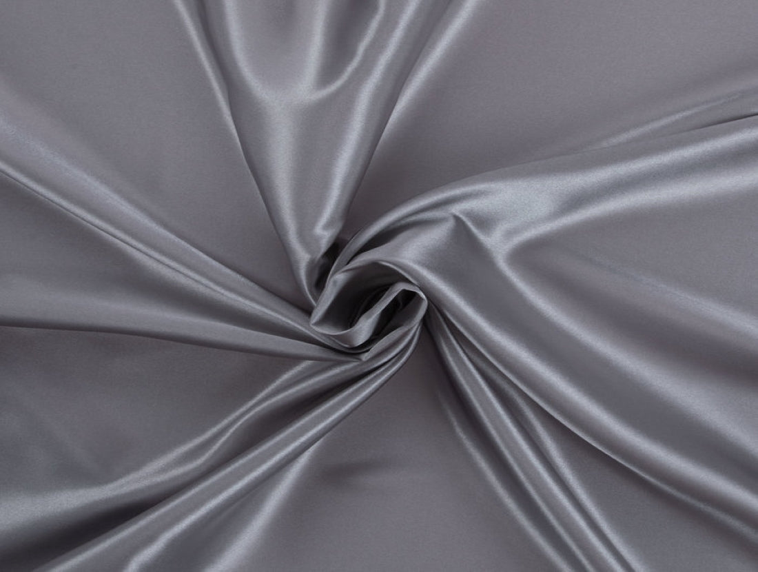 Light Steel Grey viscose modal satin weave fabric ~ 44&quot; wide.(20)[1434]