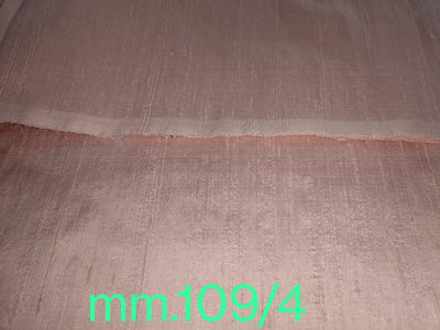 100% PURE SILK DUPIONI FABRIC pastel pink 44" wide WITH SLUBS MM109[4]