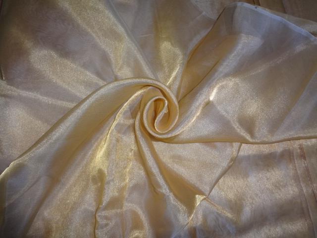 100%  Silk tissue fabric with gold 44" wide [12328]