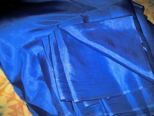 slate blue colour plain habotai silk 44" wide [1737]
