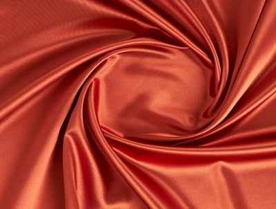 Rust Orange viscose modal satin weave fabric ~ 44&quot; wide.(38)[9584]