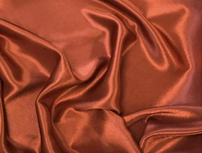 Rust Orange viscose modal satin weave fabric ~ 44&quot; wide.(38)[9584]