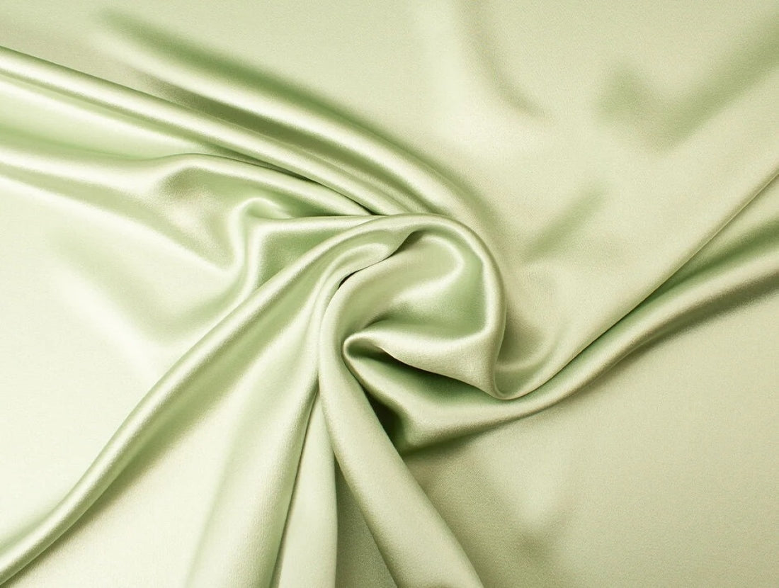Light Pistachio viscose modal satin weave fabric ~ 44&quot; wide.(43)[9270]