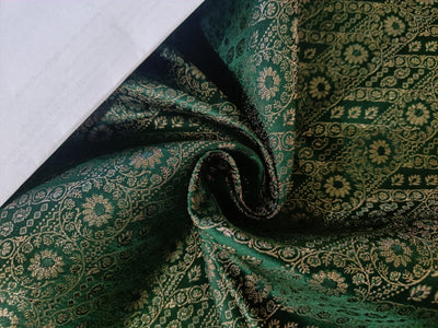 Silk Brocade fabric 44" wide available in three colors green, navy and red  BRO865