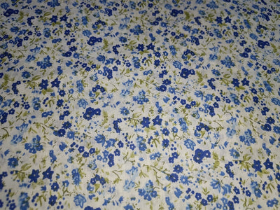 100% cotton mull fabric floral print 44" wide available in 3 colors pink, grey, blue [12900-12902]