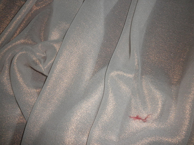 Silk georgette fabric copper glitter look 44" wide [2528]