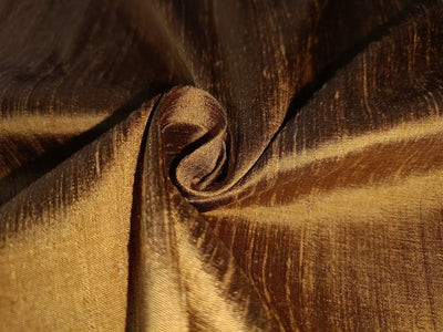 100% pure silk dupioni fabric gold x black  color 54"wide  with slubs MM105[1]