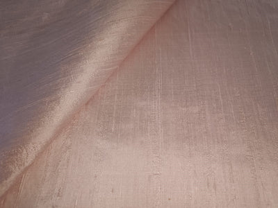 100% PURE SILK DUPIONI FABRIC pastel pink 44" wide WITH SLUBS MM109[4]