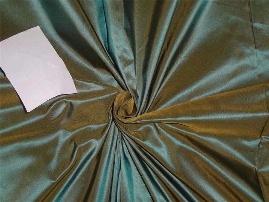 100% Pure Silk Taffeta Fabric Green x Blue 54" wide TAF278[6]