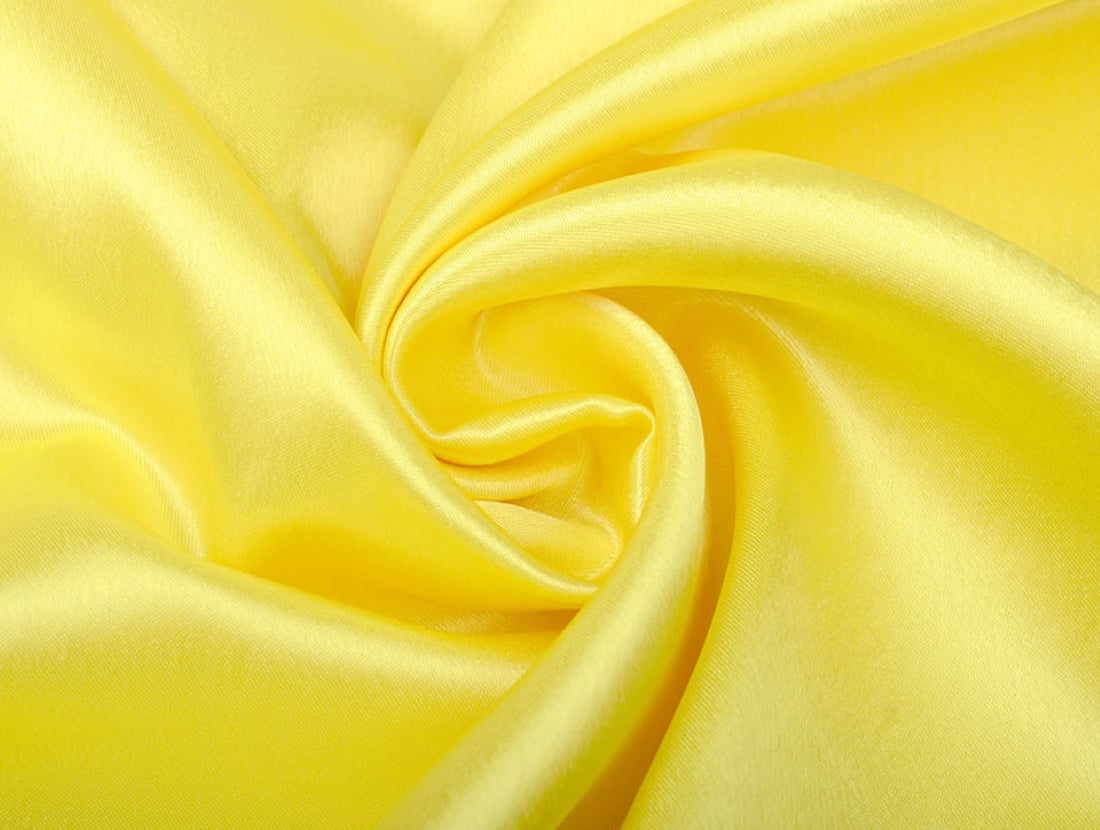 Bright Yellow viscose modal satin weave fabric ~ 44&quot; wide.(85)[10276]