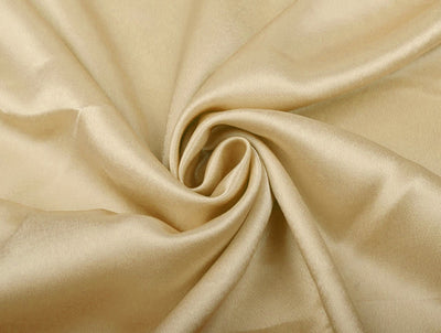 Cream Gold viscose modal satin weave fabric ~ 44&quot; wide.(88)[11347]