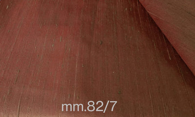 100% PURE SILK DUPIONI FABRIC BROWN X RED 54" wide WITH SLUBS MM82[7]