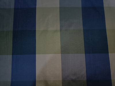 Multi color plaids silk dupioni fabric~ Width 54" wide