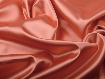 Coral Pink viscose modal satin weave fabric ~ 44&quot; wide.(93)[3181]