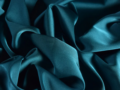Dark Sea Blue viscose modal satin weave fabric ~ 44&quot; wide.(99)[5510]