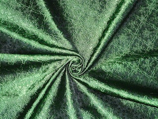 SILK BROCADE vestment FABRIC Green & Black color 44" wide BRO227[2]