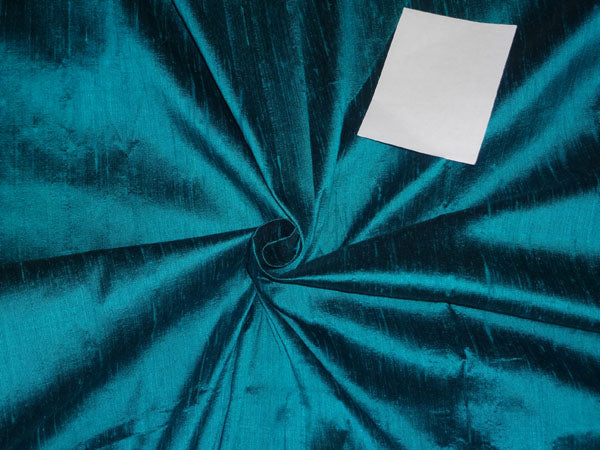 Sea Blue Dupioni Silk Fabric main image 1