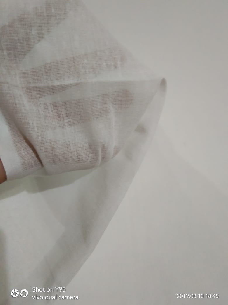 100% cotton lining fabric sheer cotton white colour 58" Wide Dyeable 10 yards piece [9503]