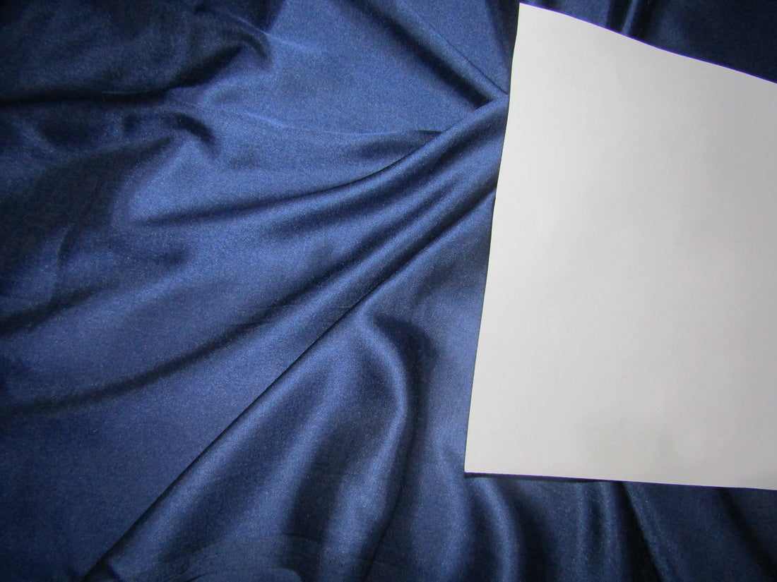Navy Blue viscose modal satin weave fabric ~ 44&quot; wide.(10)[10063]