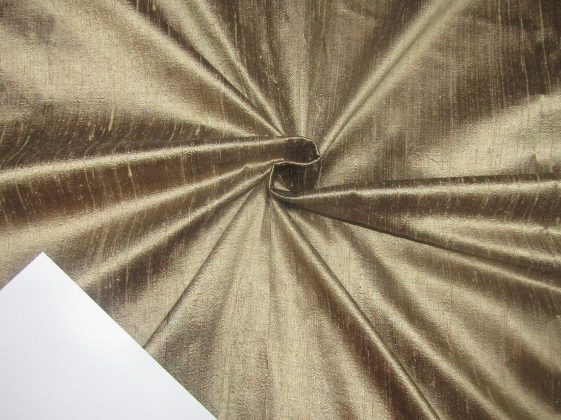 100% pure silk dupioni fabric golden x black 54" with slubs MM101[1]