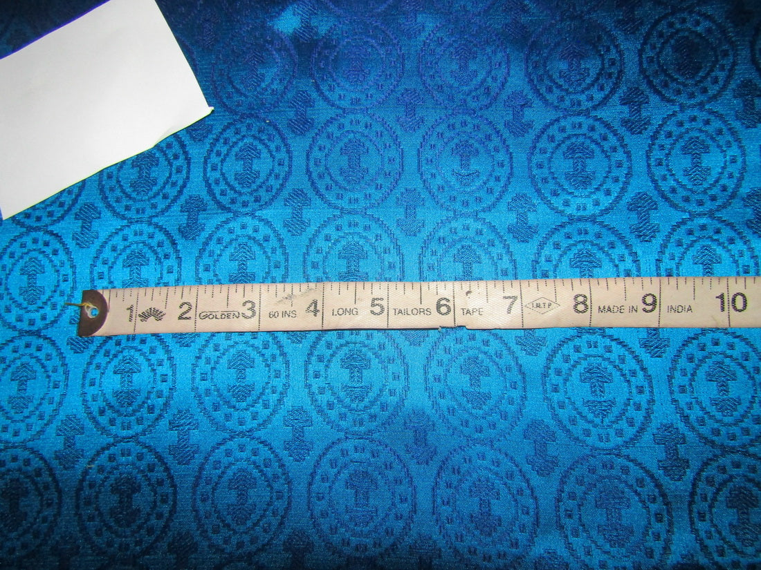 100% Silk Brocade Vestment Fabric Blue & purple color 44" wide BRO286[6]