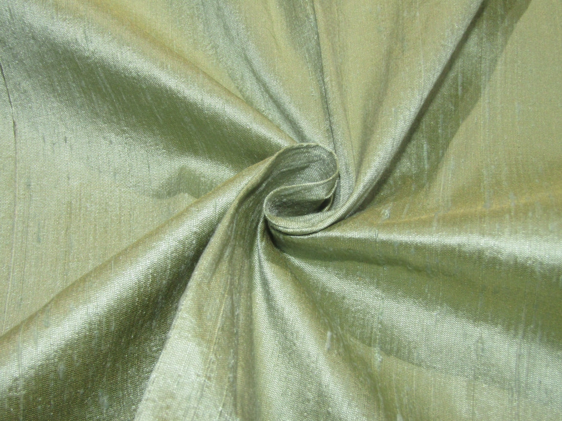 100% pure silk dupioni fabric GOLD XMINT 44" with slubs MM102[4]