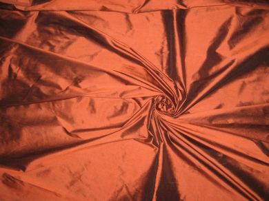 silk dupioni silk width -Rusty Orange colour 54" wide DUP42[3]