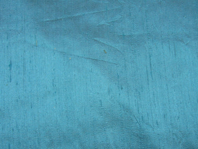 100% pure silk dupioni fabric blue 54" with slubs MM97[4]