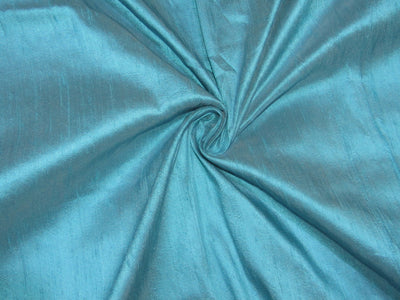 100% pure silk dupioni fabric blue 54" with slubs MM97[4]