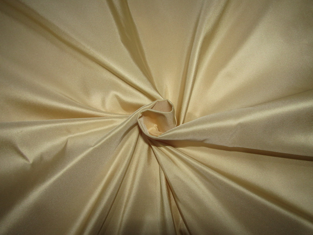 100% PURE SILK TAFFETA fabric 35 momme CREAMY GOLD colour 54" wide TAF305[2]