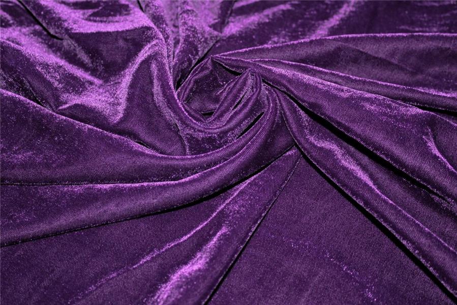 100% Micro Velvet Dark Purple Fabric 44" wide[9136]