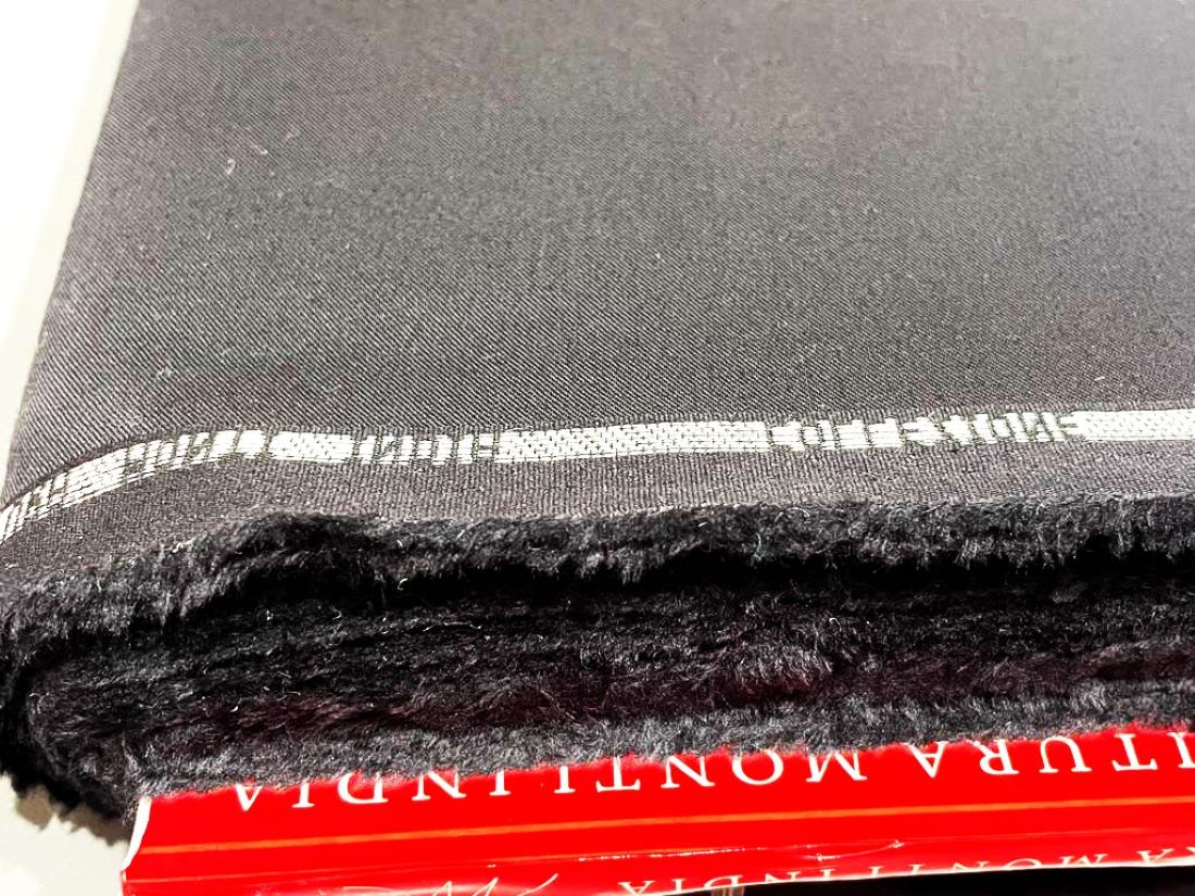 100% Cotton Italian Black Colour Tevere Shirting 58" wide [12246]