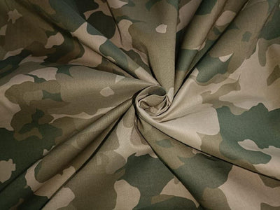 100% Cotton Fabric Army/Camouflage Print 58" wide[12463]