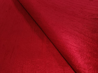 100% PURE SILK DUPIONI FABRIC BLOOD RED 44" wide WITH SLUBS MM110[2]