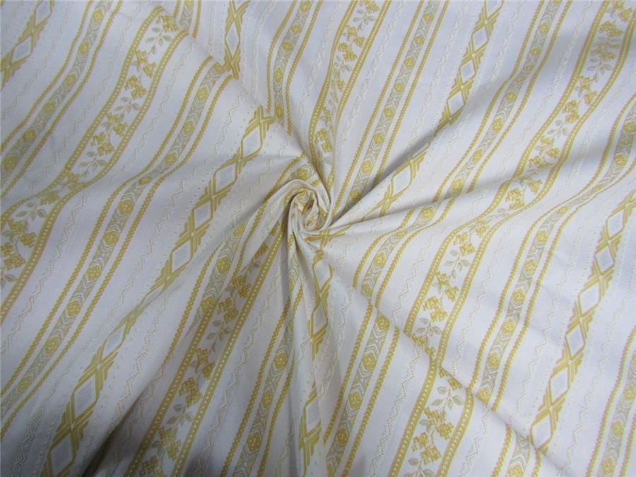 100% Cotton Rubber print fabric white and yellow color 36" wide [9007]