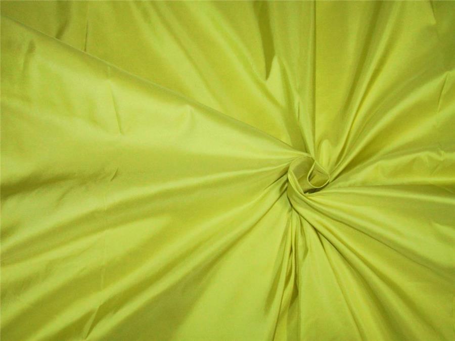 100% Pure silk taffeta fabric lemon yellow 54" wide TAF#297[1]