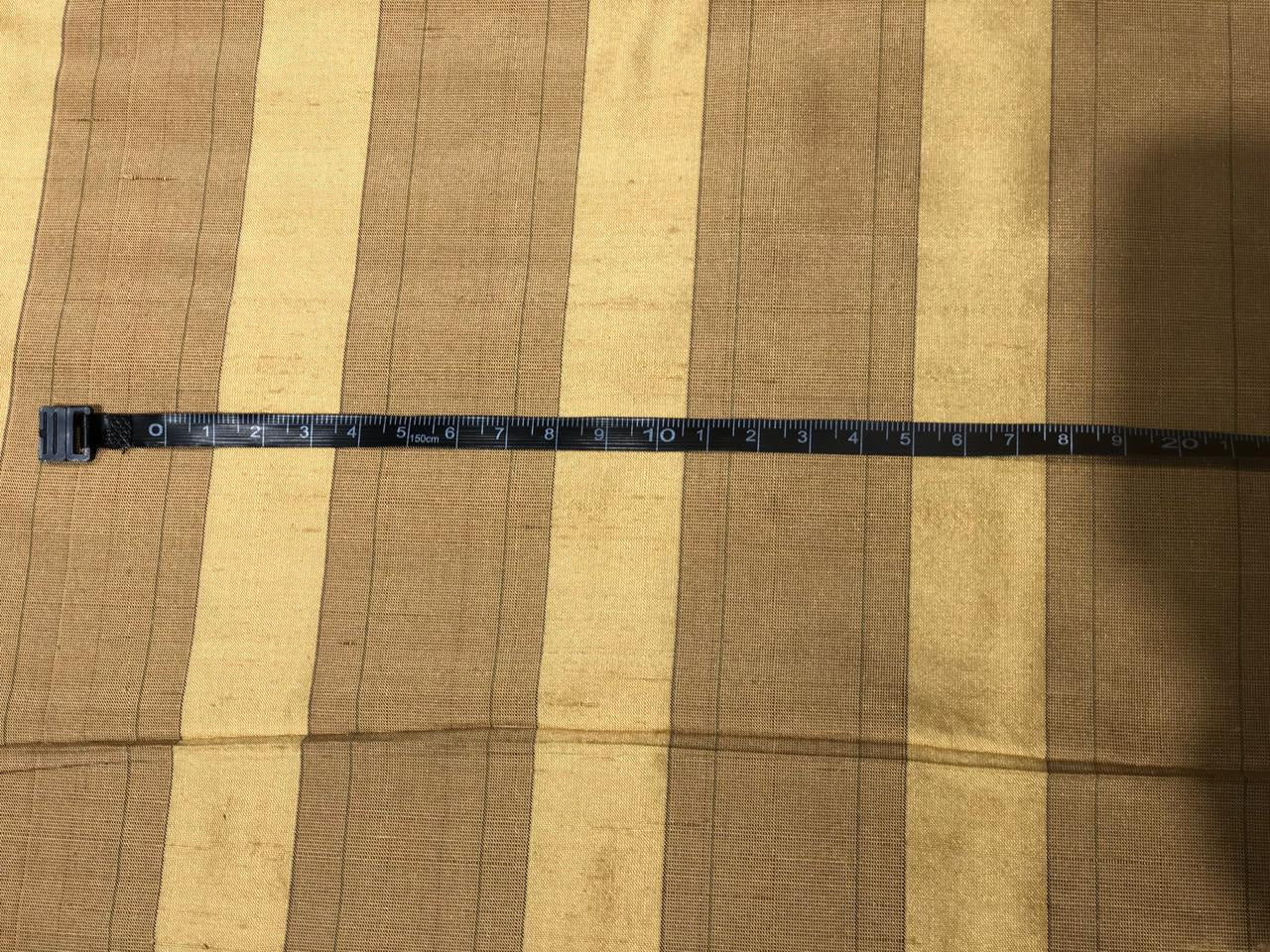 100% silk dupion fabric gold, bronze and black  stripes 54&quot; wide DUPNEWS5[4]