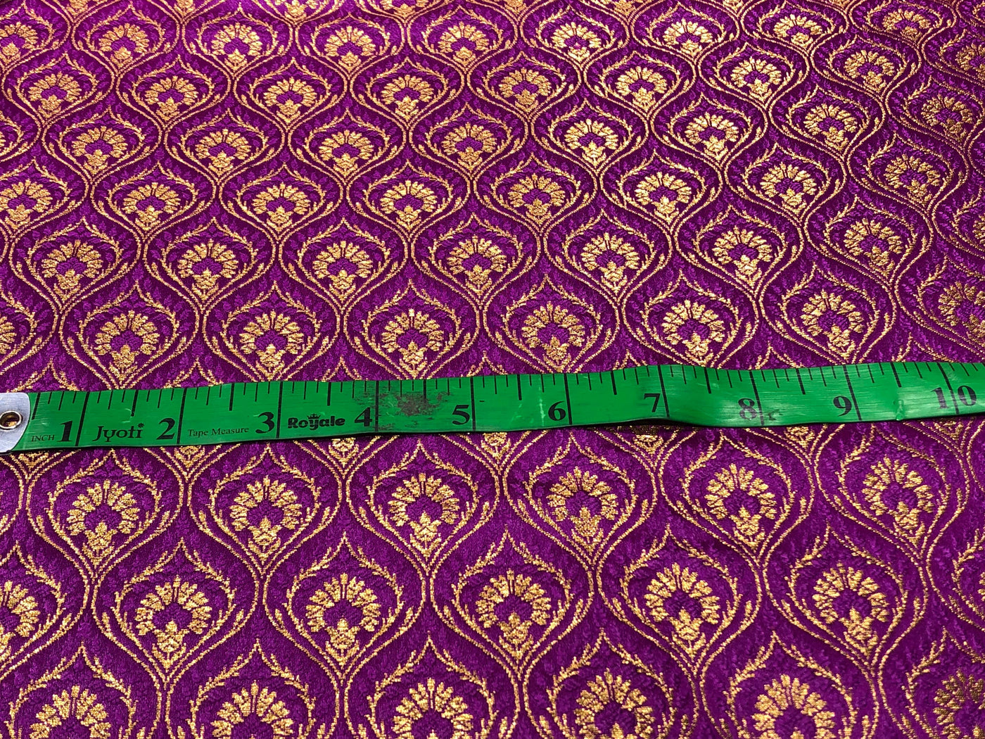 Silk Brocade fabric WITH metallic gold  jacquard available in 3 colors purple, green and candy pink BRO1025